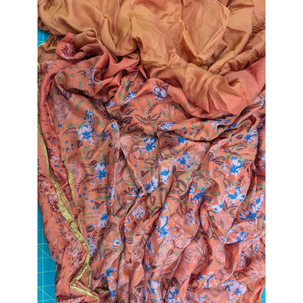 Silk Saree for Crafting Sewing Quilting Upcycled Projects Unwearable Saree